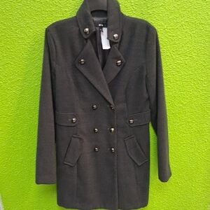 BCX Double-Breasted Gray Pea Coat